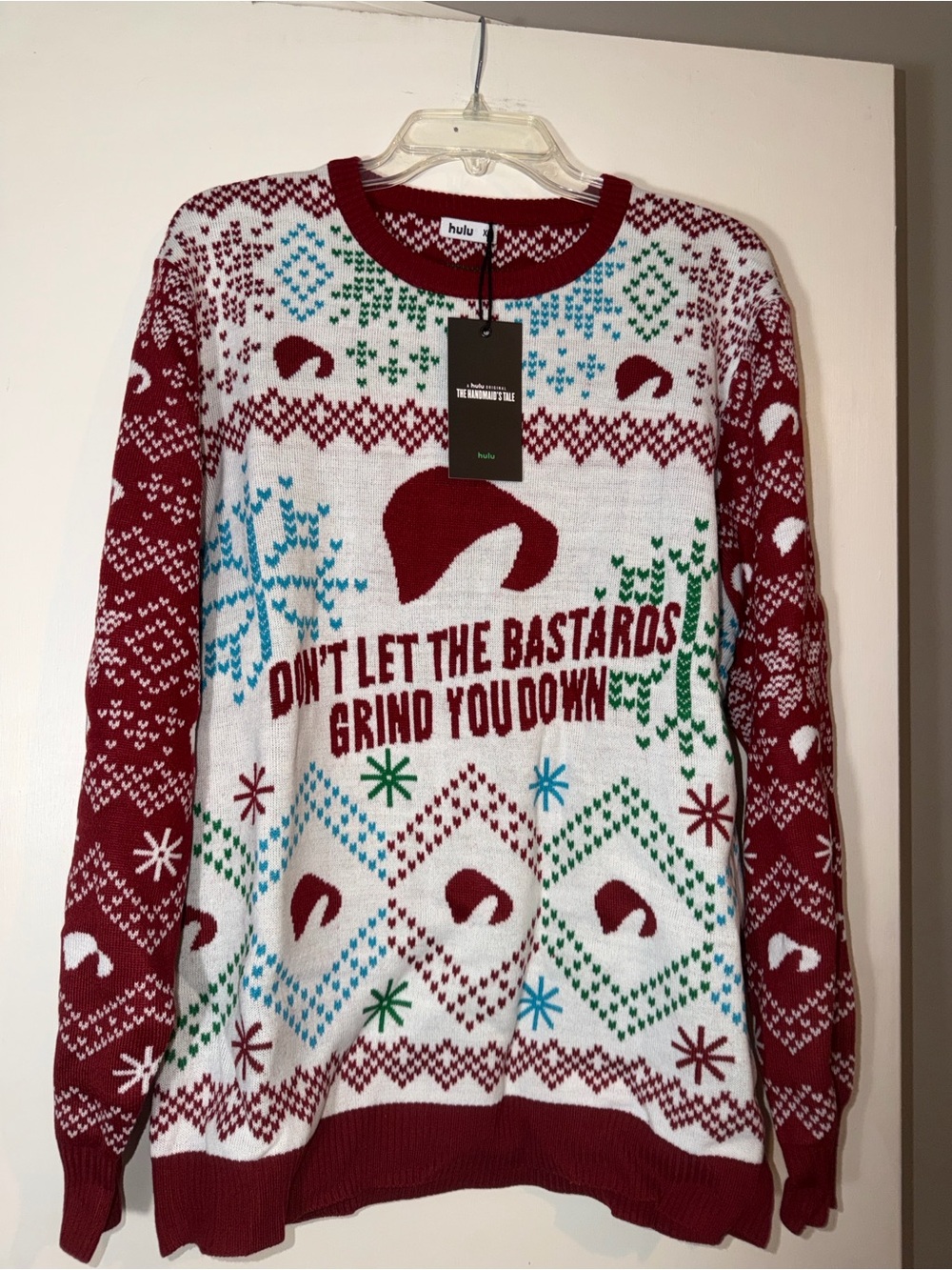 Hulu— "Don't Let The Bastards Grind You Down" Handmaids Tale Christmas Sweater